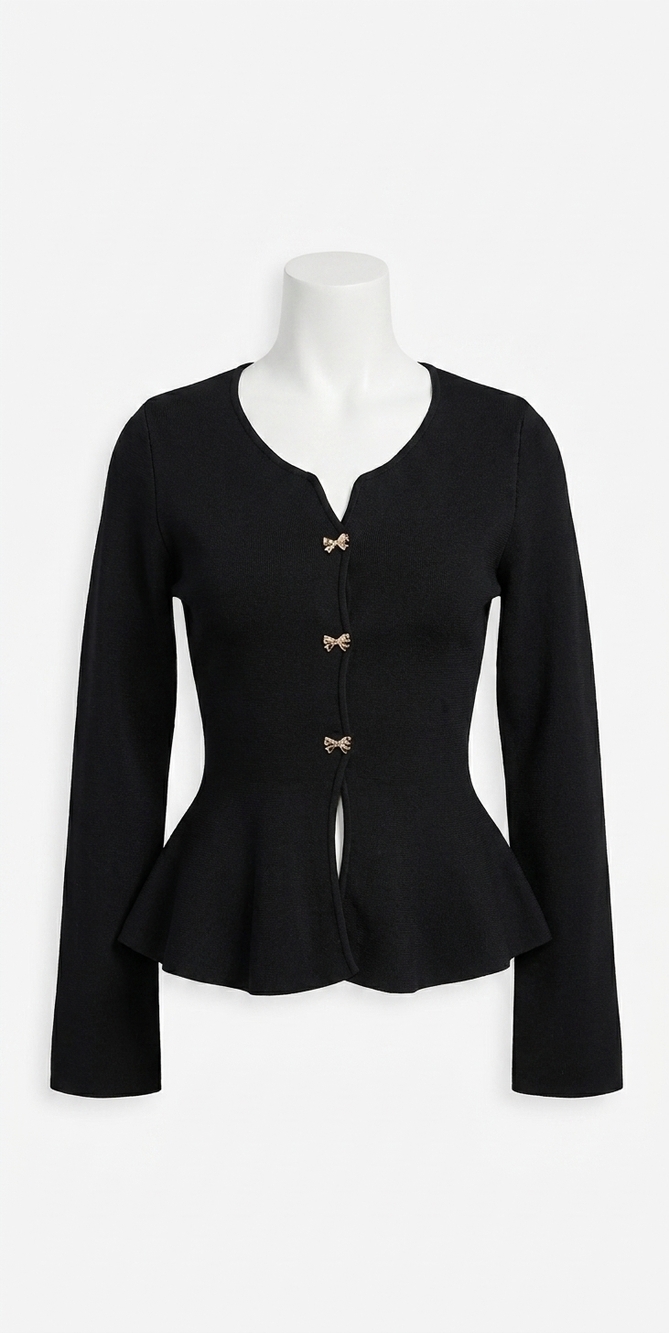 NEW EN SAISON idah cardigan in black